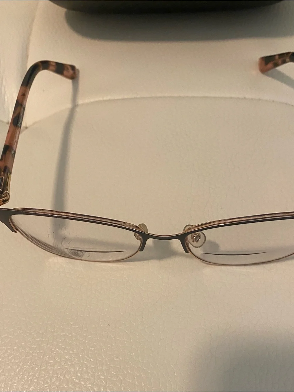 Women's Juicy Jouture Brown and Gold Tortoiseshell Eyewear with Case